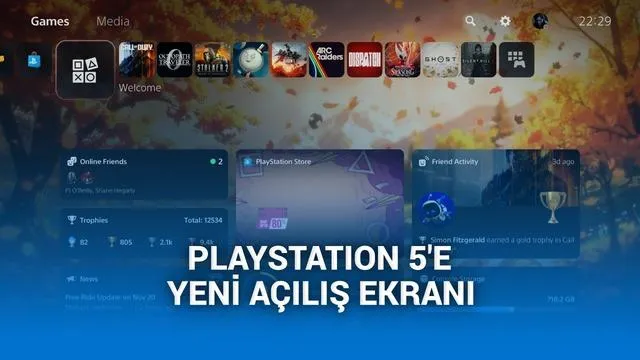 PlayStation 5 Açılış Ekranı Yenilendi: Yeni Arayüzün Tüm Detayları